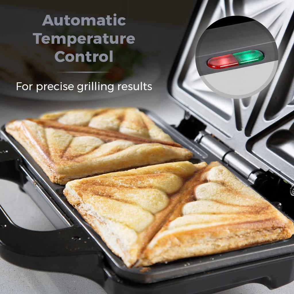 Tower T27038 Health Grill and Panini Grill with Non-Stick Cerastone Coating, 750W, Black & Stainless Steel
