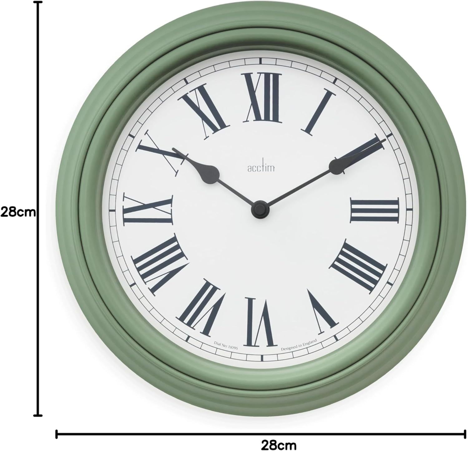 Acctim Devonshire Traditional 28cm Wall Clock (Dusty Rose)