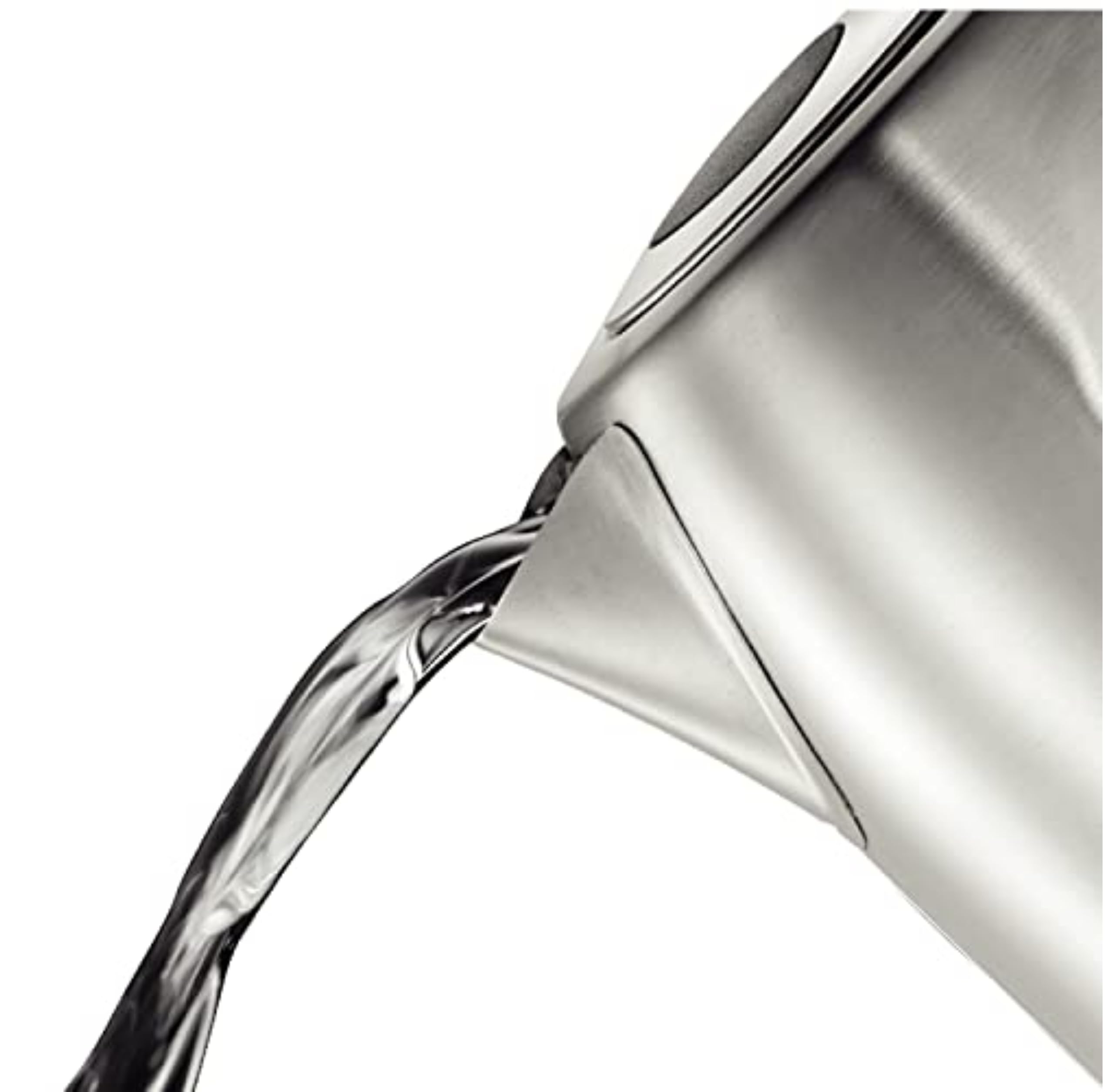 Russell Hobbs Brushed Stainless Steel Electric 1.7L Cordless Kettle (Quiet & Fast Boil 3KW, Removable washable anti-scale filter, Push button lid, Perfect pour spout) 20460