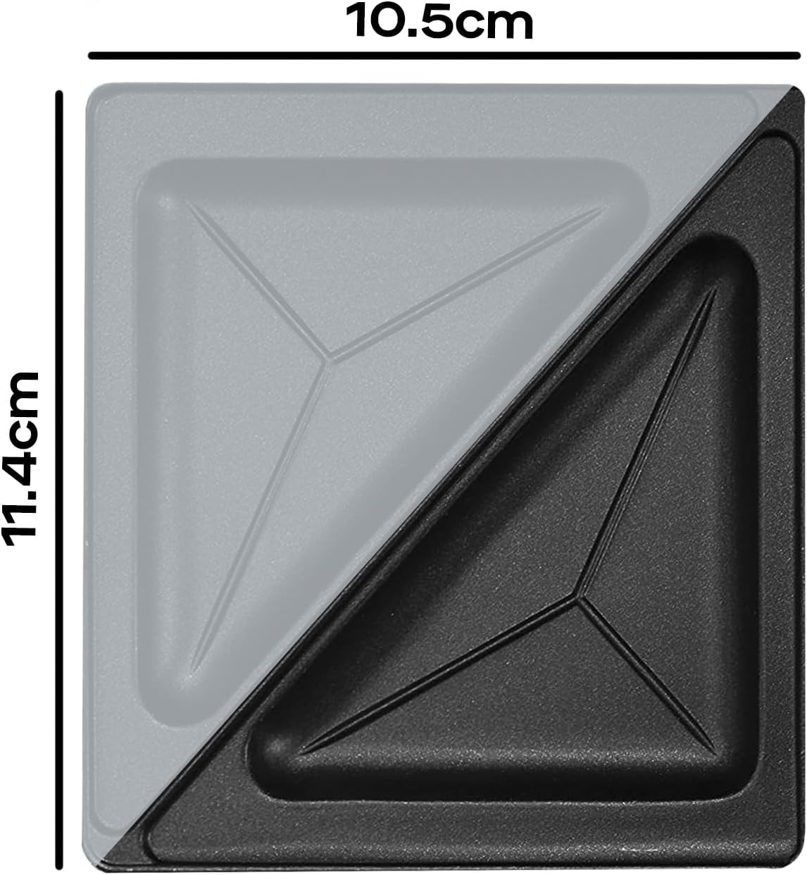 Daewoo Essentials 2 Slice Sandwich Toaster Deep Fill, Non-stick Toasting Plates, Built In Handle With Locking Clip, Indicator Light, Non-slip Feet, Easy To Clean, Portable, Lightweight, Compact, White