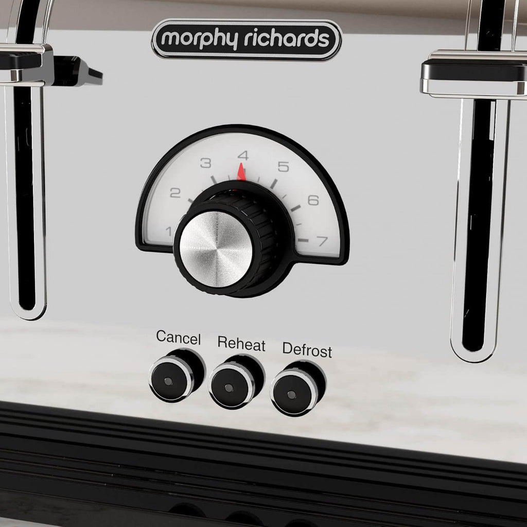 Morphy Richards 240332 Venture Retro 4 Slice Toaster White