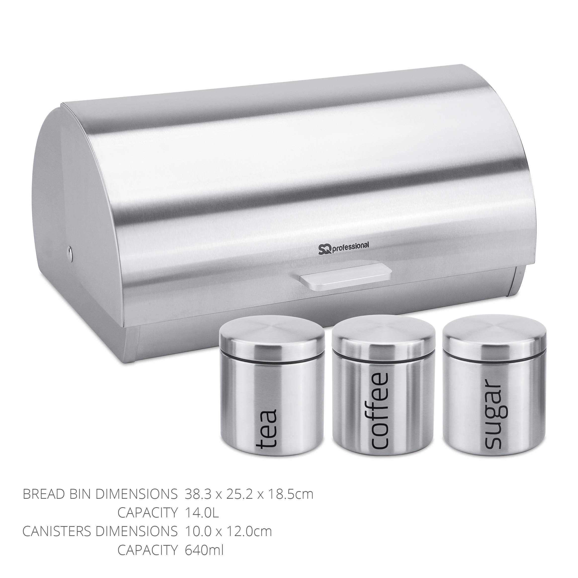 Gems Metallic Bread Bin and Canisters - Orange Red Silver Green Black Purple Blue (Amethyst)