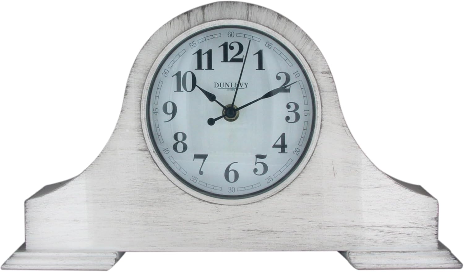 Mantel Clock Quartz Classic Mantle Clock Vintage Arch Top Napoleon Hat Design Battery Operated Freestanding for Home Living Room Desk Table Shelf Bedside Fireplace Office Décor Gift (Cream)