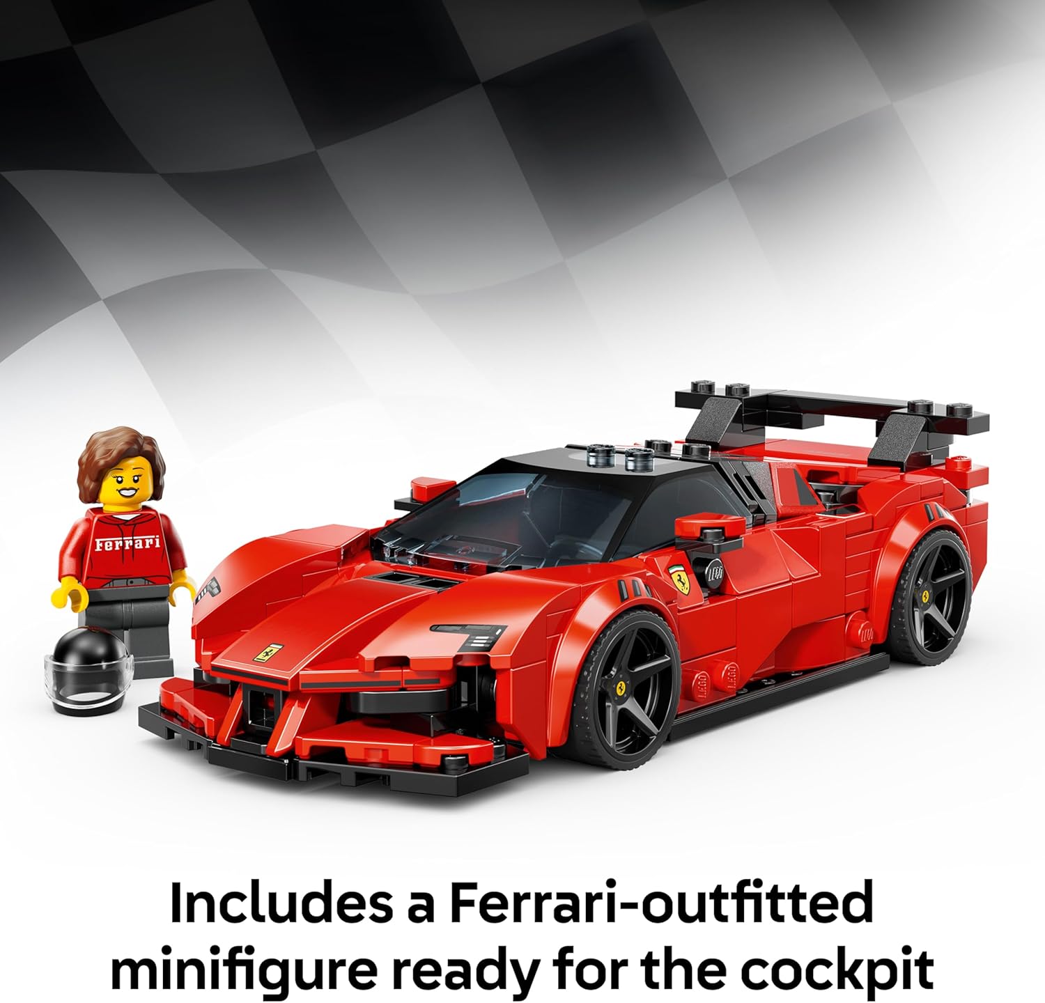 LEGO Speed Champions Ferrari SF90 XX Stradale Sports Car Toy - Model Kit w/a Collectible Driver Minifigure - Birthday Gift Idea for 9+ Year Old Boys & Motorsport Fans - 77254