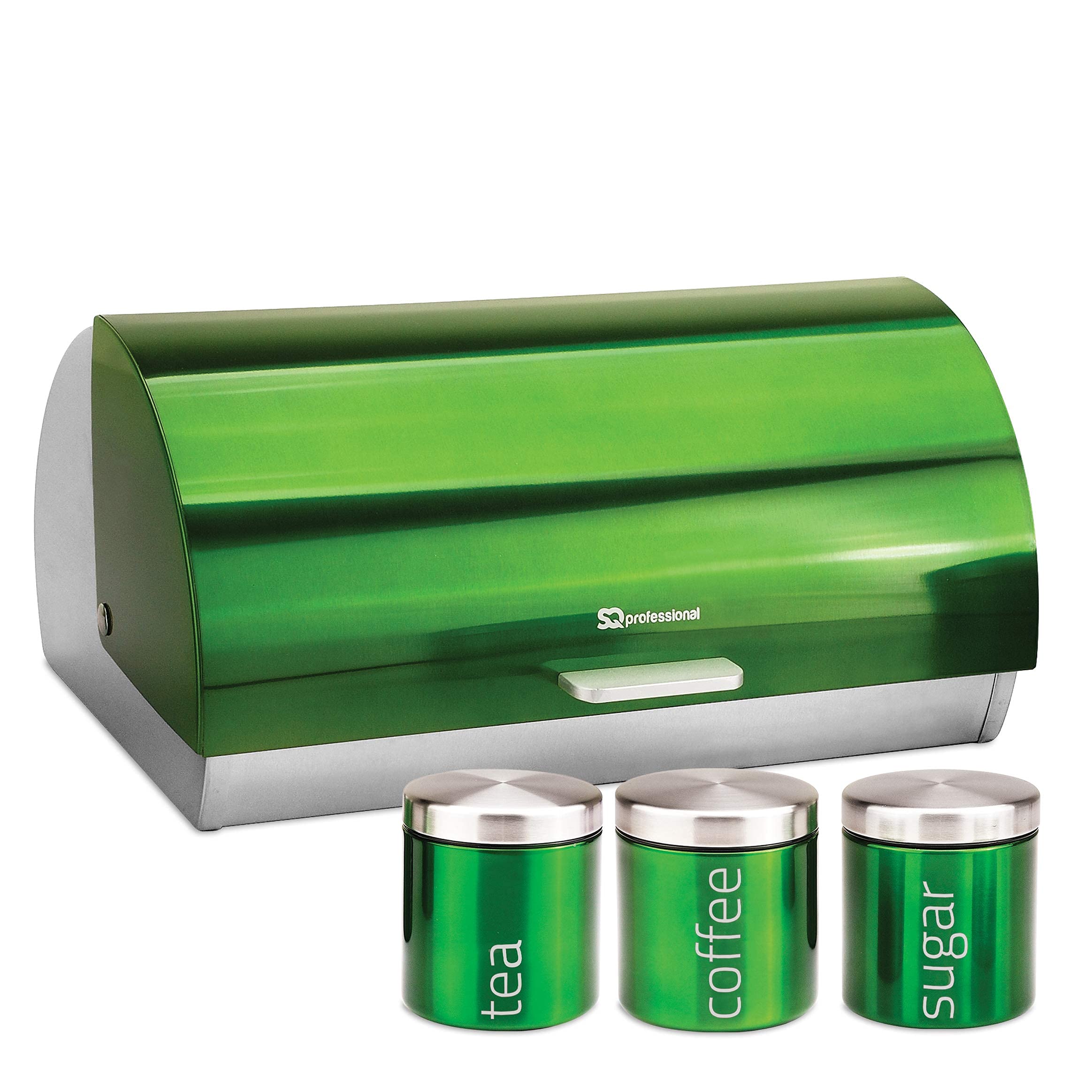 Gems Metallic Bread Bin and Canisters - Orange Red Silver Green Black Purple Blue (Amethyst)