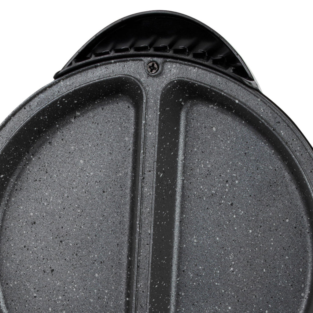 Progress EK5852P Double Waffle Maker – Electric Dessert Maker, Non-Stick Cooking Plates, Belgian/American Waffle Iron, Automatic Temperature Control, Carry Handle, Power/Ready Indicator Lights, 750W