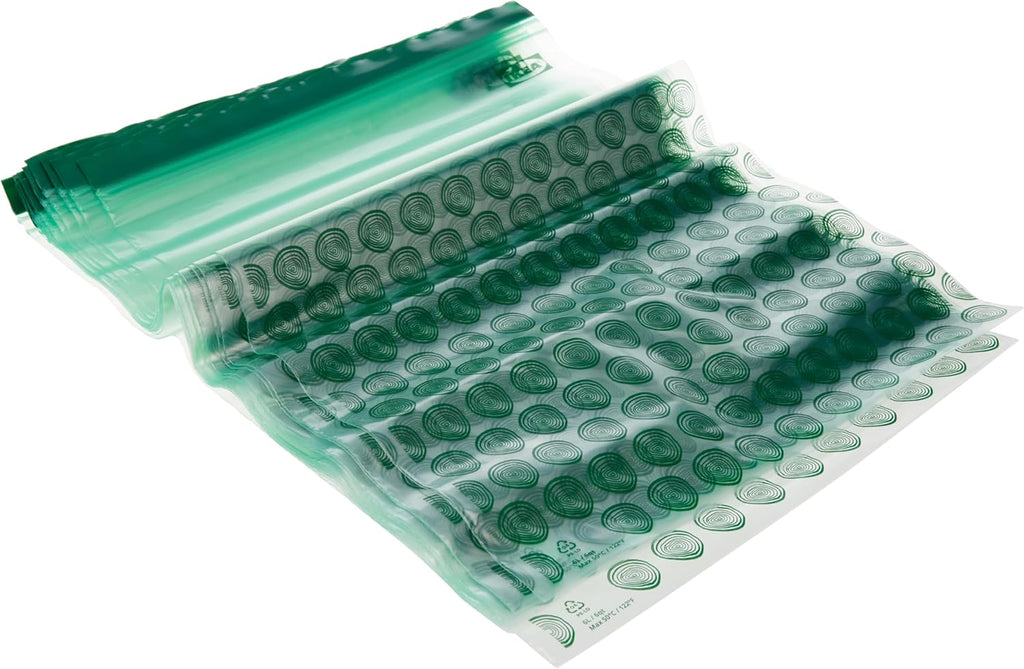 Nurano IK  ISTAD Blue Plastic Freezer Bags - 15 Bags 6L (28.5 x 41 cm) and 15 Bags of 4.5 L (27 x 34 cm) Total of 30