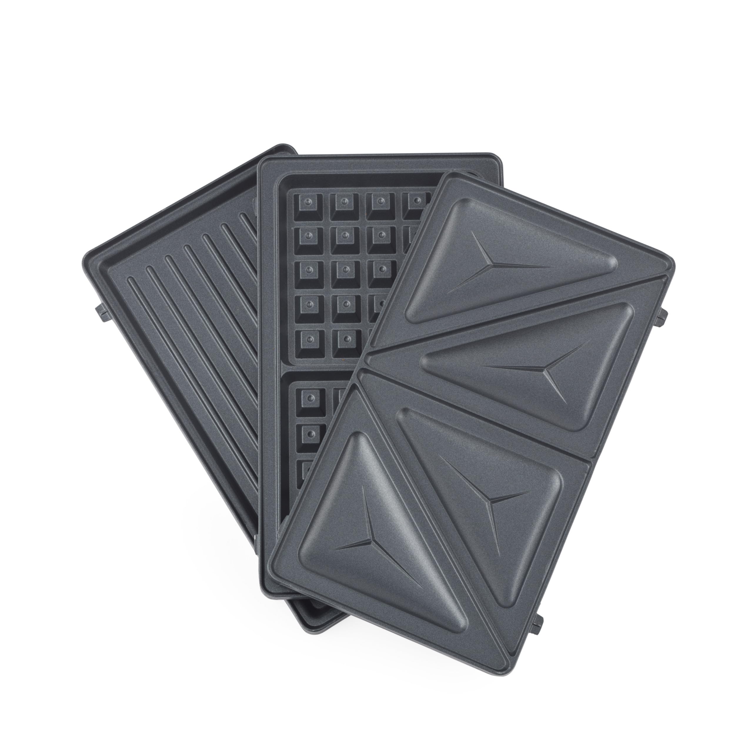 Progress EK5852P Double Waffle Maker – Electric Dessert Maker, Non-Stick Cooking Plates, Belgian/American Waffle Iron, Automatic Temperature Control, Carry Handle, Power/Ready Indicator Lights, 750W