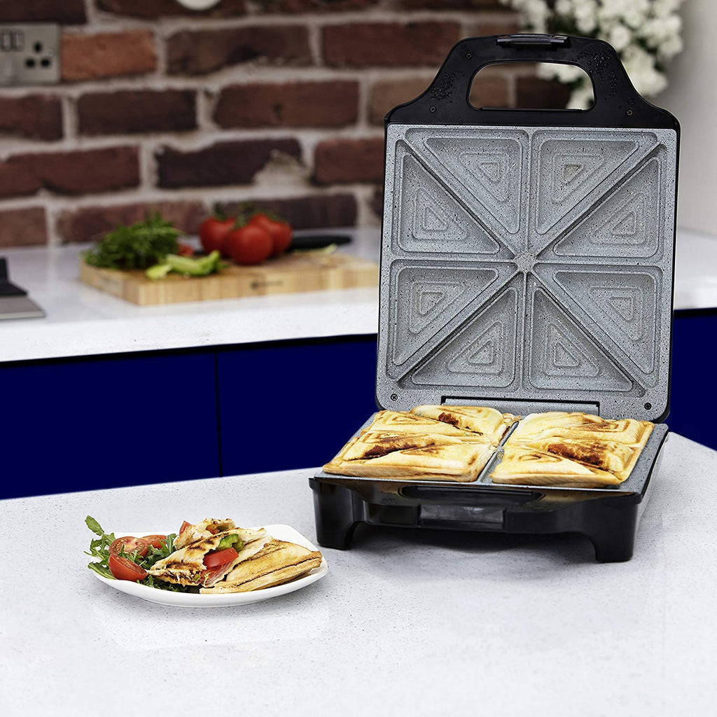 Tower T27038 Health Grill and Panini Grill with Non-Stick Cerastone Coating, 750W, Black & Stainless Steel