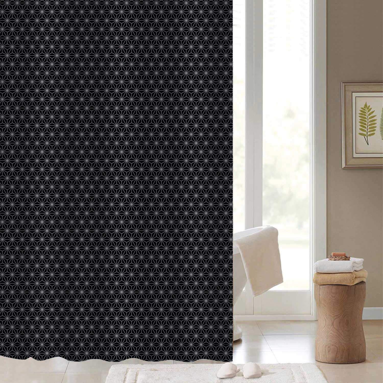 Blue Canyon Penguin Printed Shower Curtains | 100% Peva Shower Curtain | Anti-Bacterial Surface Treatment | Water Repellent| Weighted Hem | 180 X 180cm | 12 Reinforced Eyelets with Hooks (Penguin)