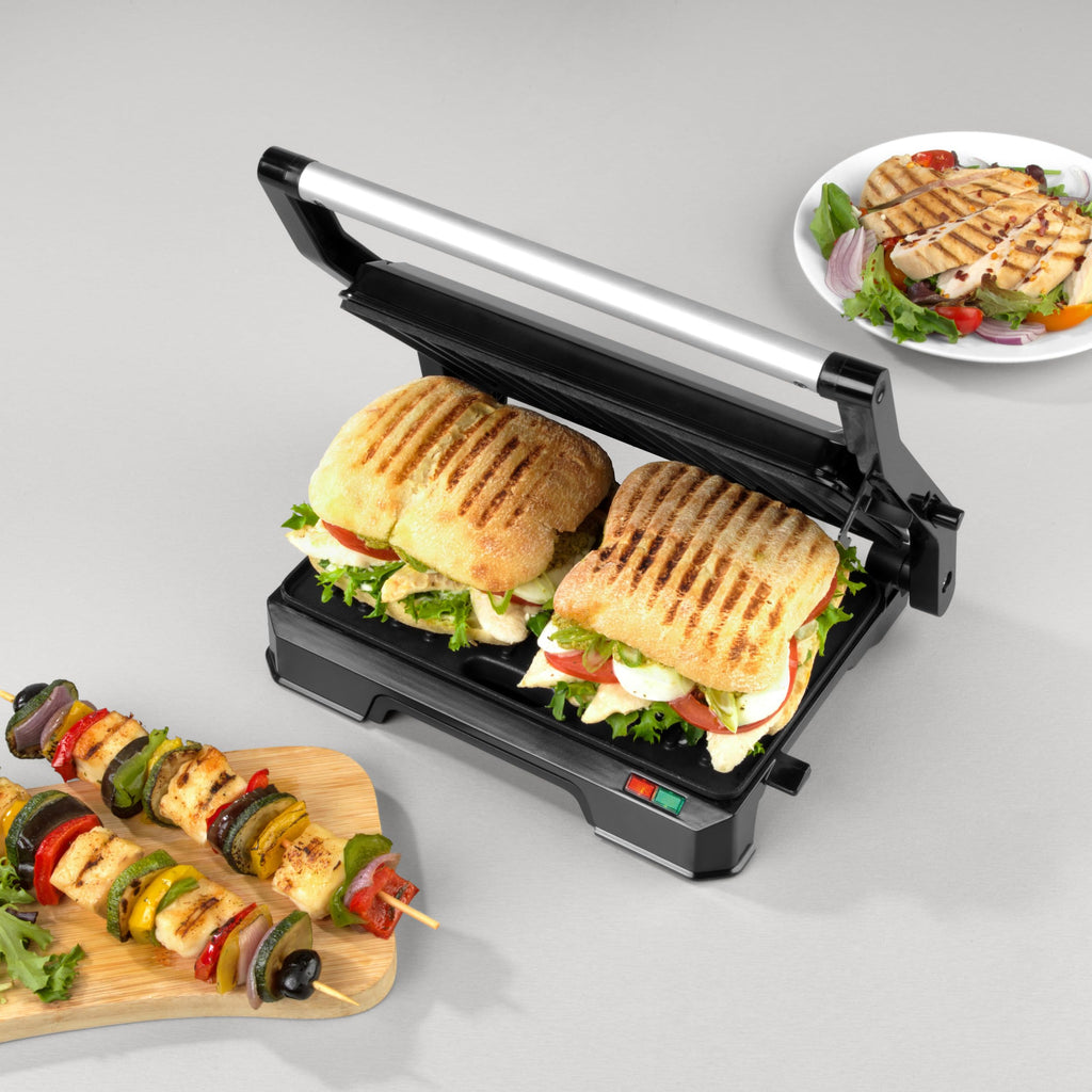 Progress EK5852P Double Waffle Maker – Electric Dessert Maker, Non-Stick Cooking Plates, Belgian/American Waffle Iron, Automatic Temperature Control, Carry Handle, Power/Ready Indicator Lights, 750W