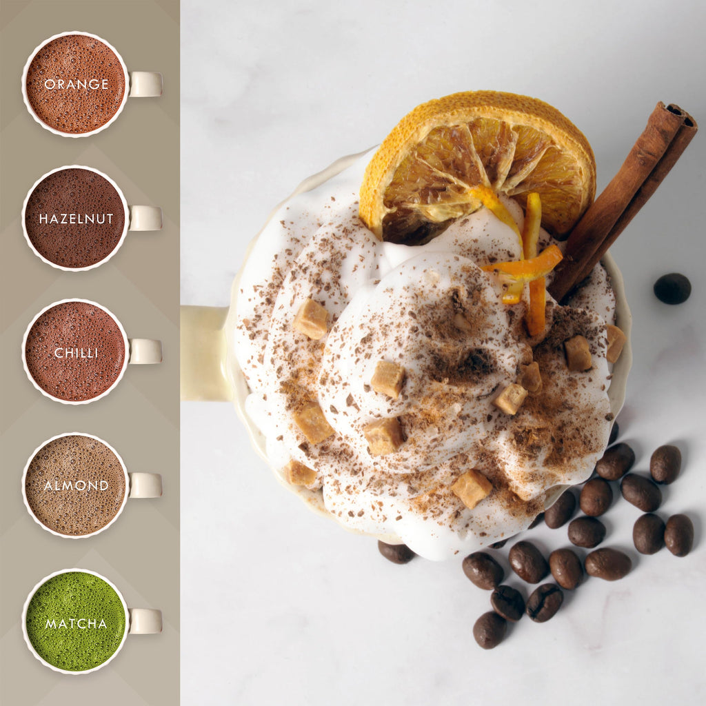 Progress EK5133P Automatic Milk Frother – Chocoluxe 4-in-1 Hot Chocolate Maker, 300ml/150ml, Hot & Cold Milk Heater & Foamer, Melt Chocolate Flakes, Built-in Frothing Whisk for Cafe Latte, Cappuccino